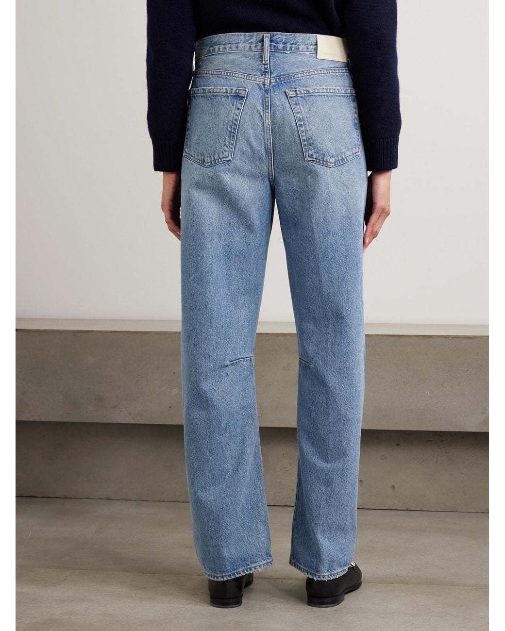 Citizens of Humanity Blue Miro Long Mid-Rise Barrel-Leg Jeans