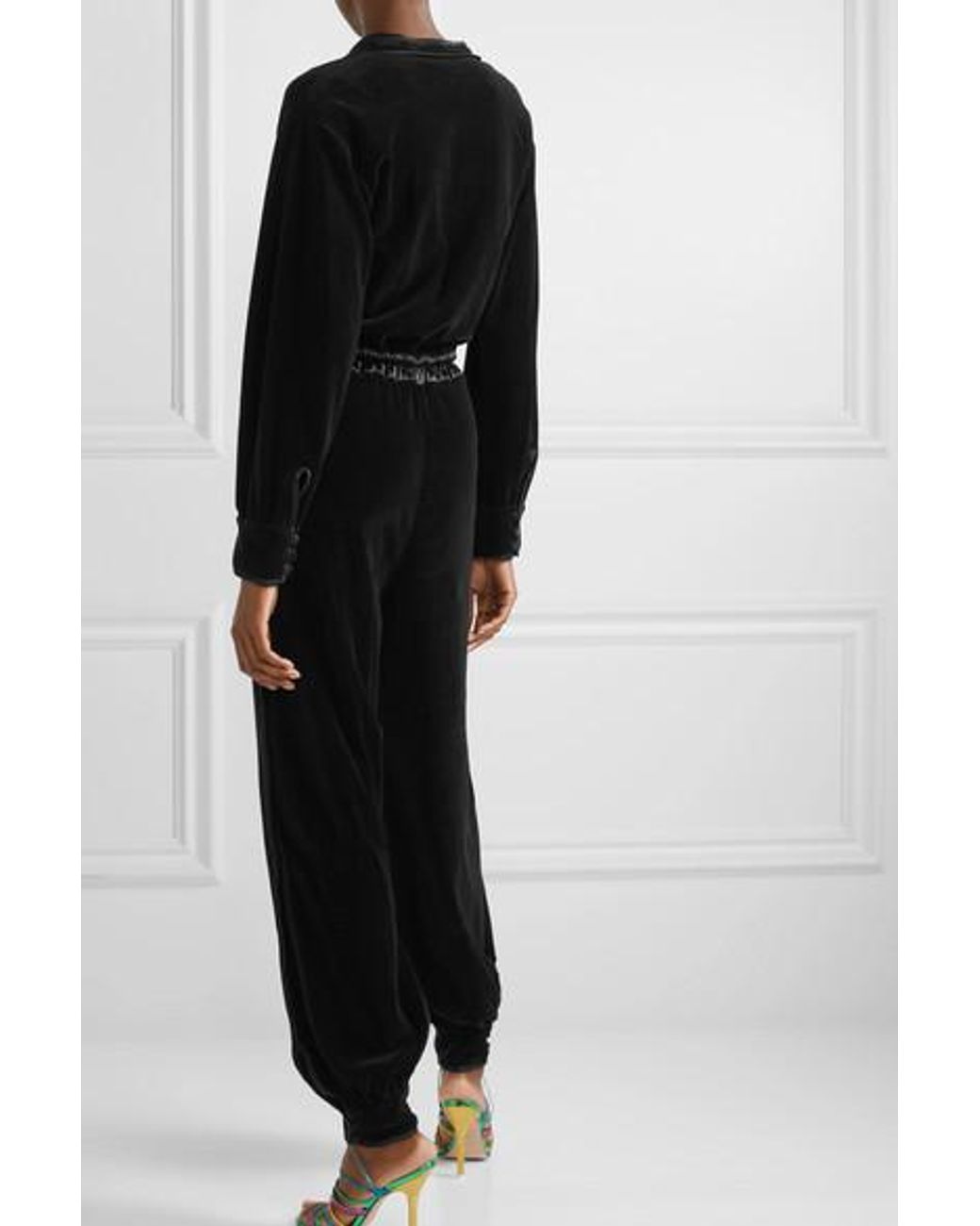 Velvet jumpsuit Gucci Black size XS International in Velvet - 28573882