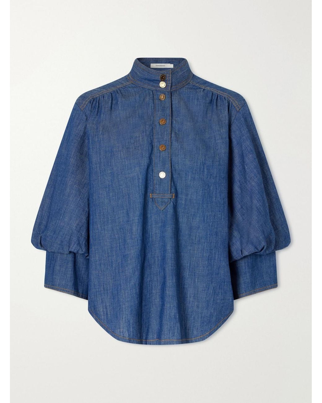 Zimmermann Blue Echo Denim Shirt