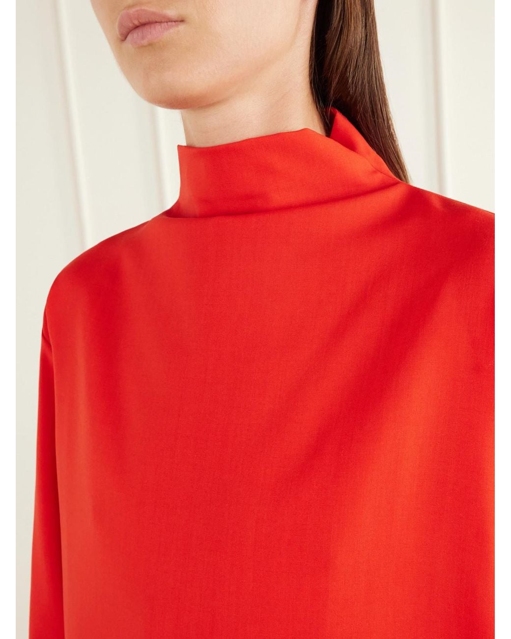 Willy Chavarria Red Mercedes Wool Mini Dress