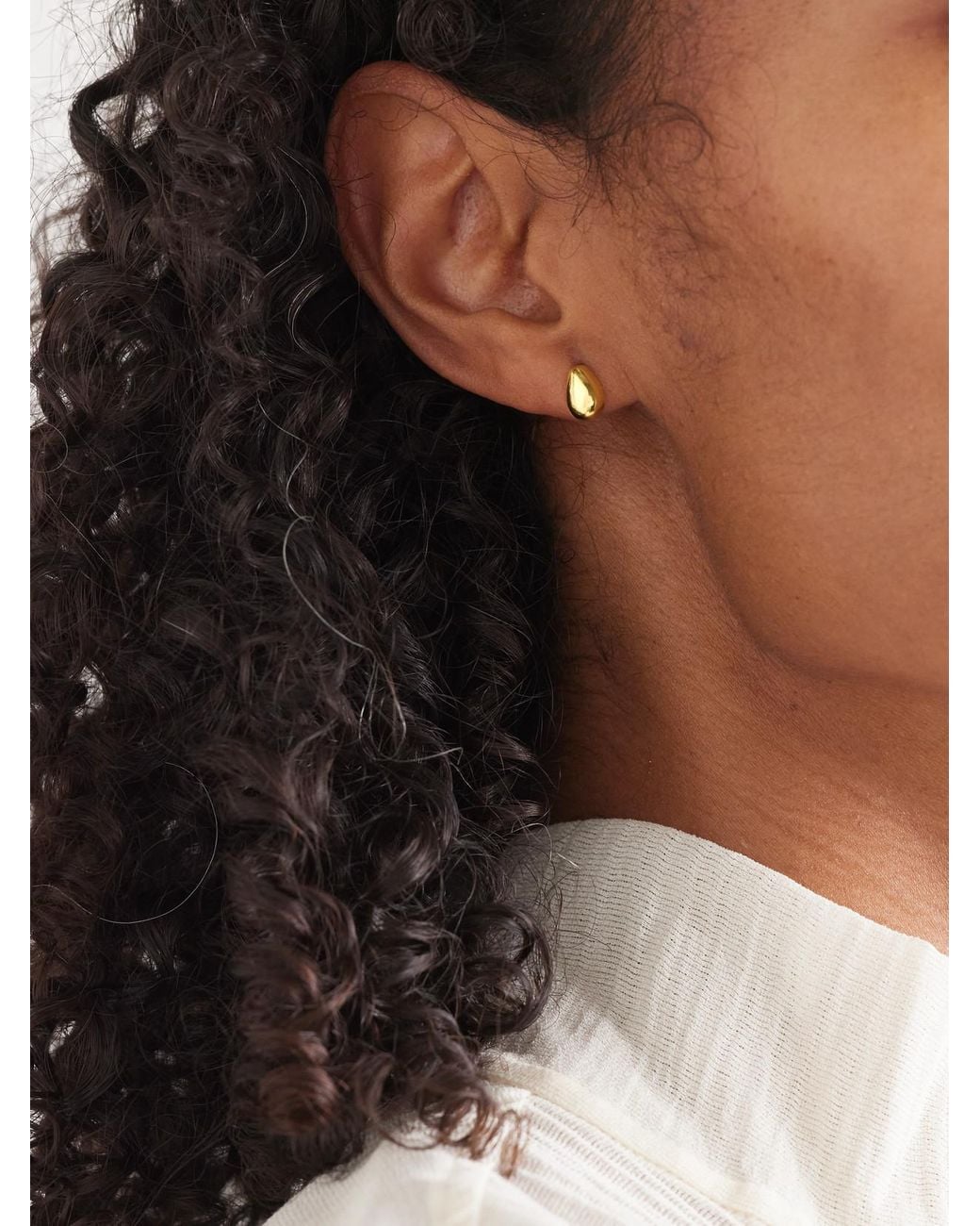 Sophie Buhai Metallic Tiny Egg Vermeil Earrings