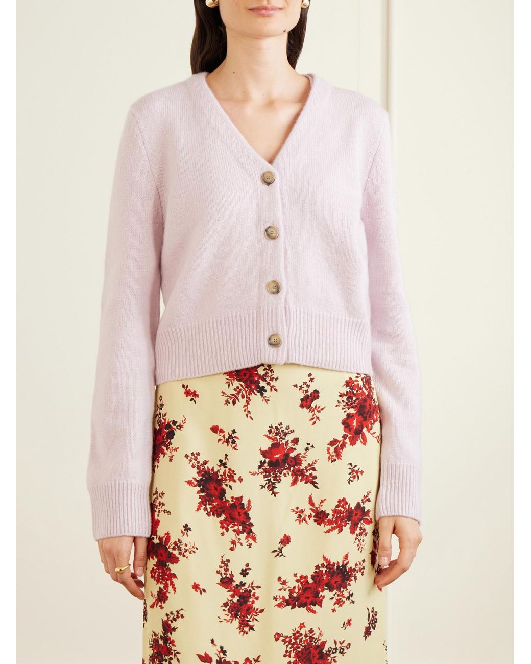 Brandon Maxwell Pink The Sloane Silk And Cashmere-Blend Knitted Cardigan