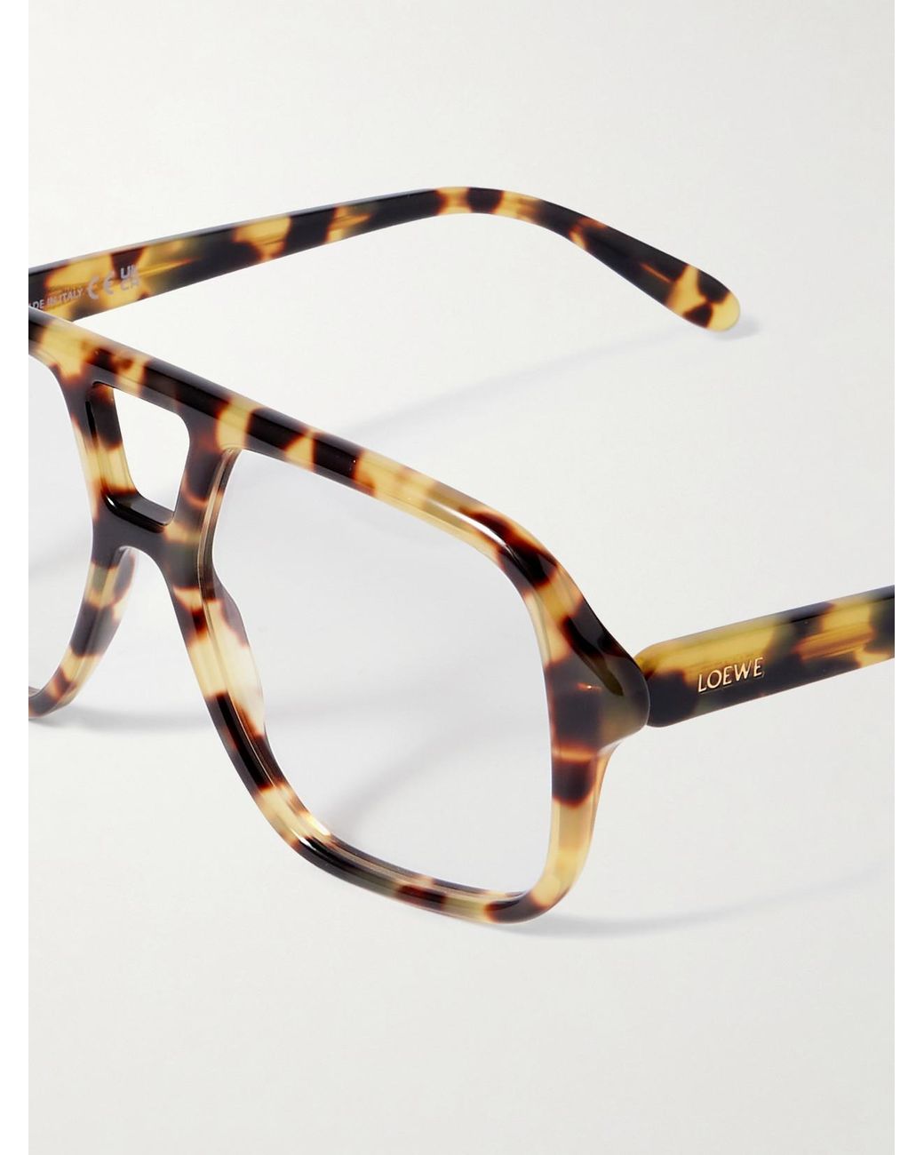 Loewe Brown Aviator-Style Tortoiseshell Acetate Optical Glasses