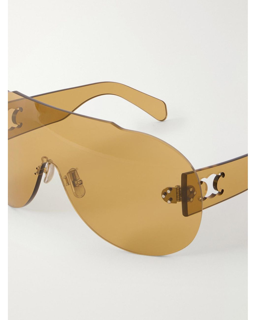 Céline Natural Sundown Shade Aviator-Style Rimless Sunglasses