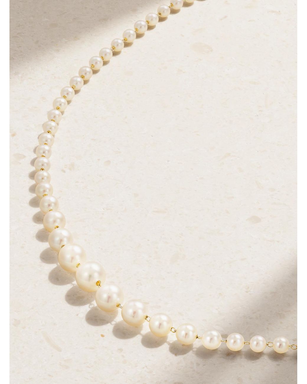 Mizuki Natural 14-Karat Pearl Necklace