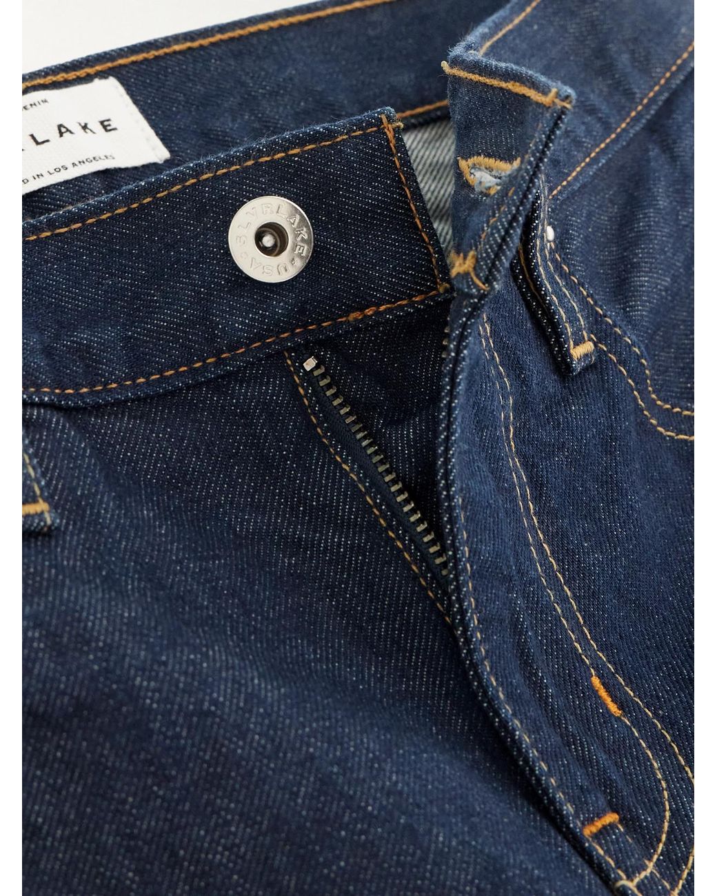 SLVRLAKE Denim Blue Isabel Low-Rise Slim-Fit Jeans