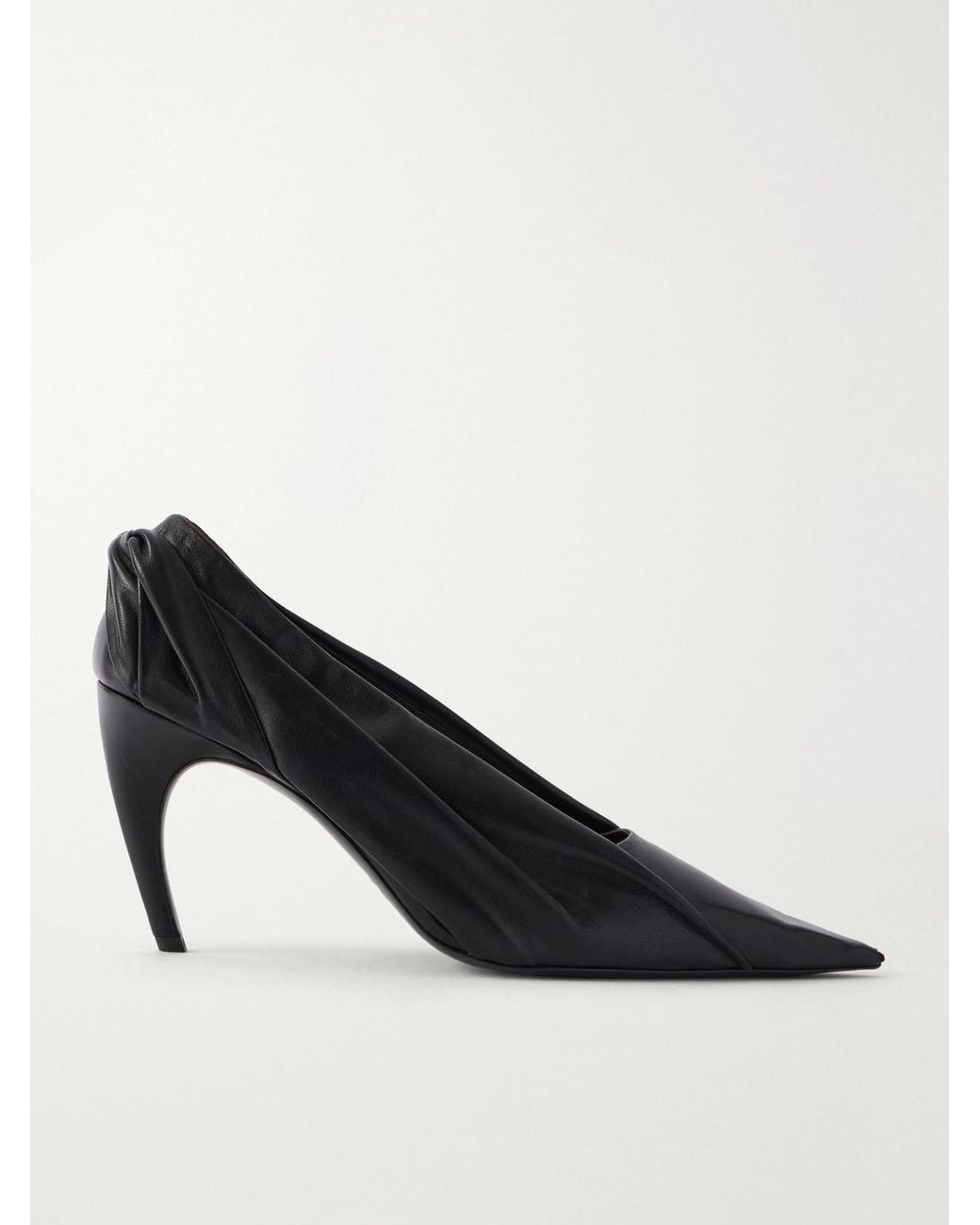 Khaite Black Eve 85 Knotted Leather Pumps