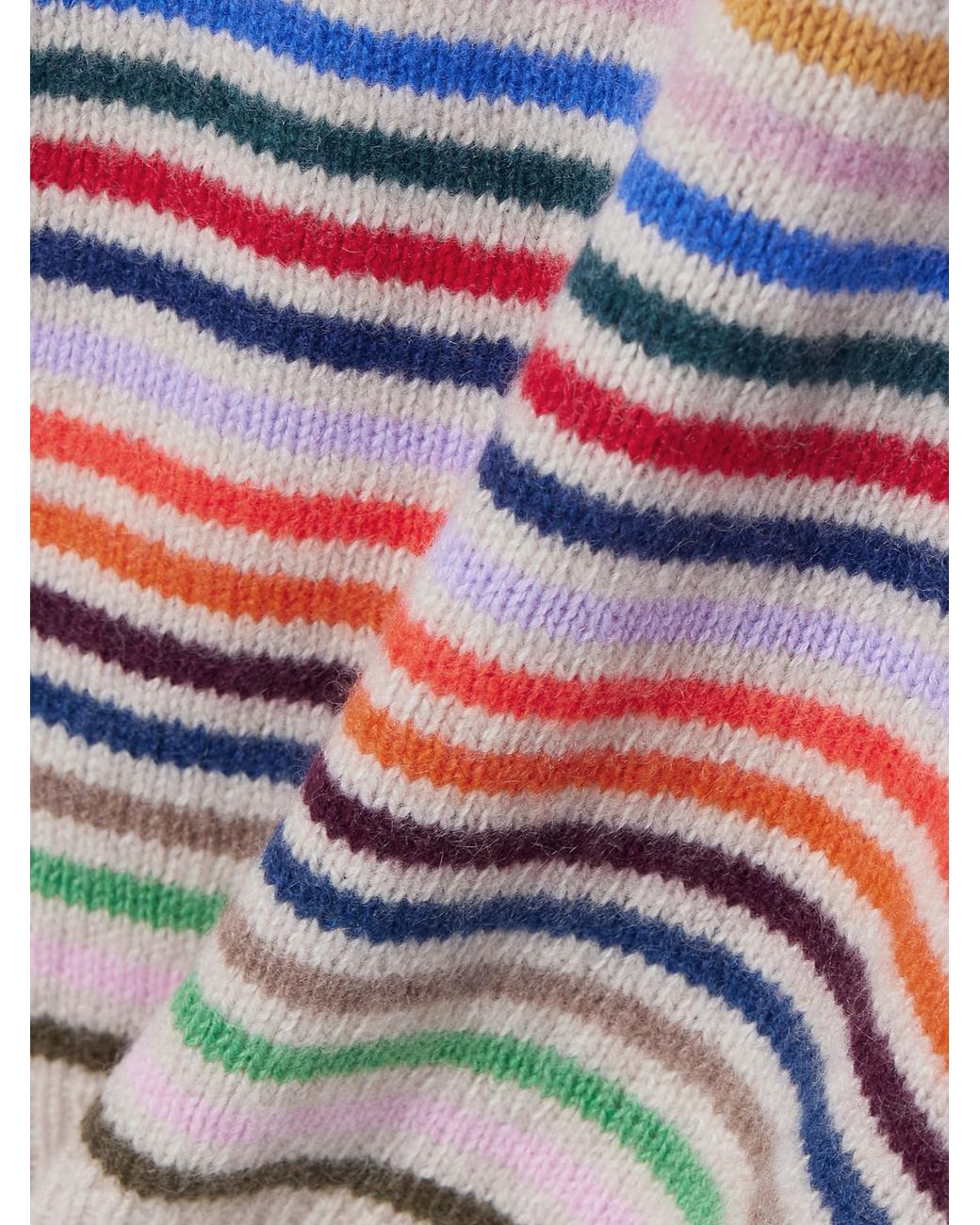 Suzie Kondi White Kismet Striped Cashmere Sweater