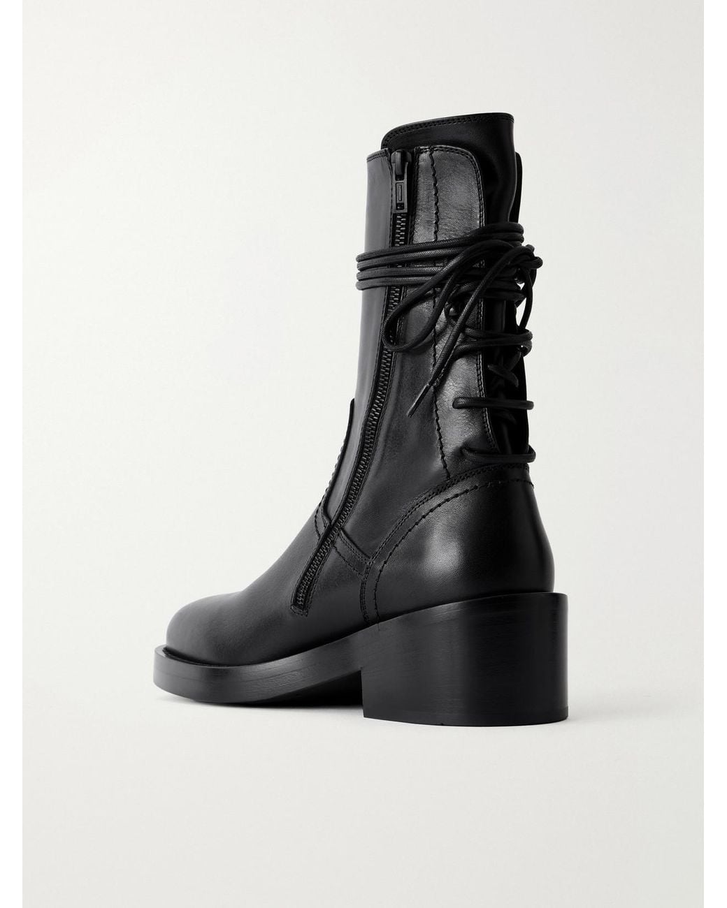 Ann Demeulemeester Black Henrica Leather Ankle Boots