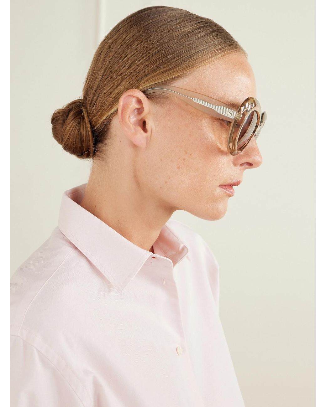 Jacques Marie Mage Natural Monarch Butterfly-Frame Acetate Sunglasses