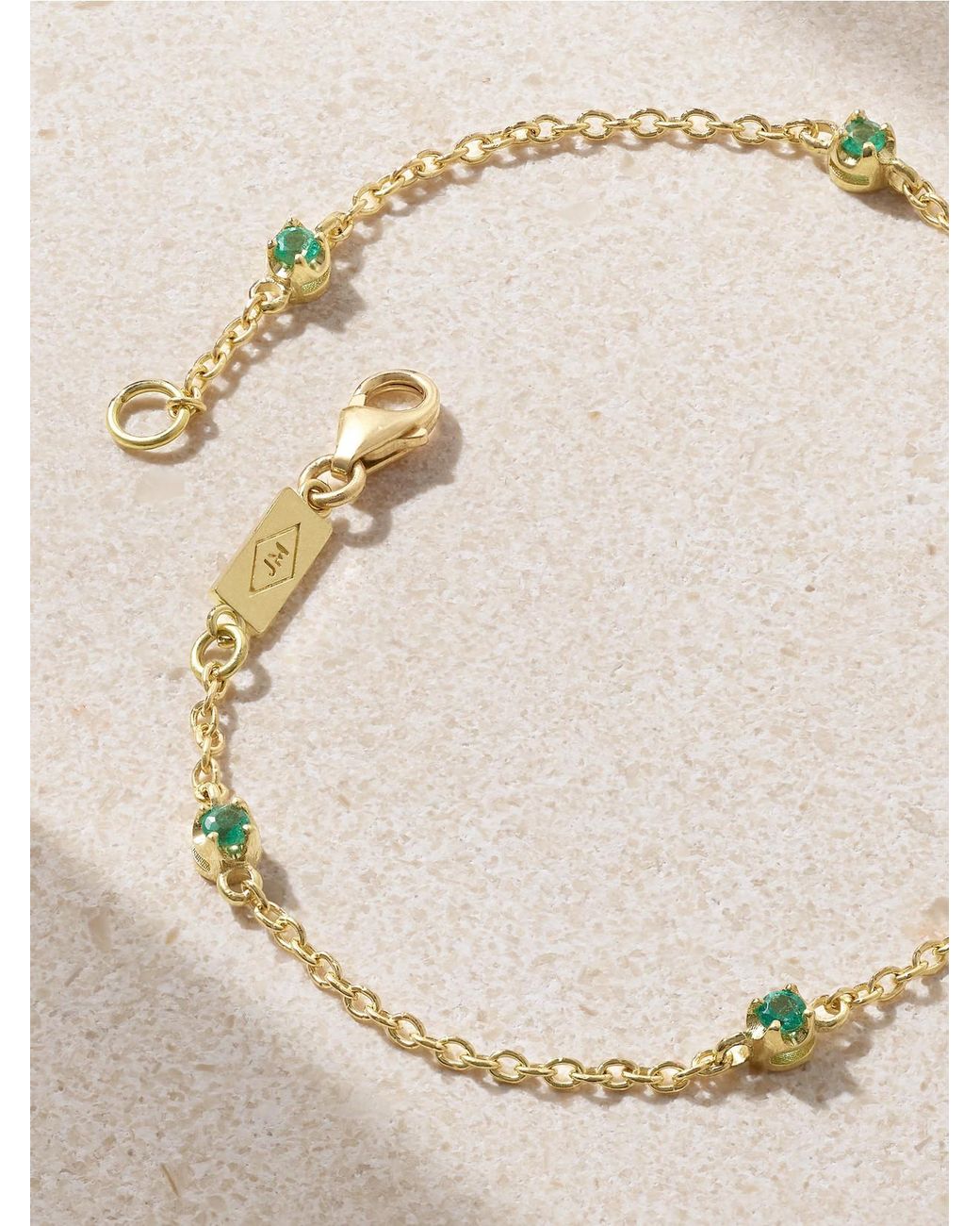 Jennifer Meyer Natural 18-Karat Emerald Bracelet