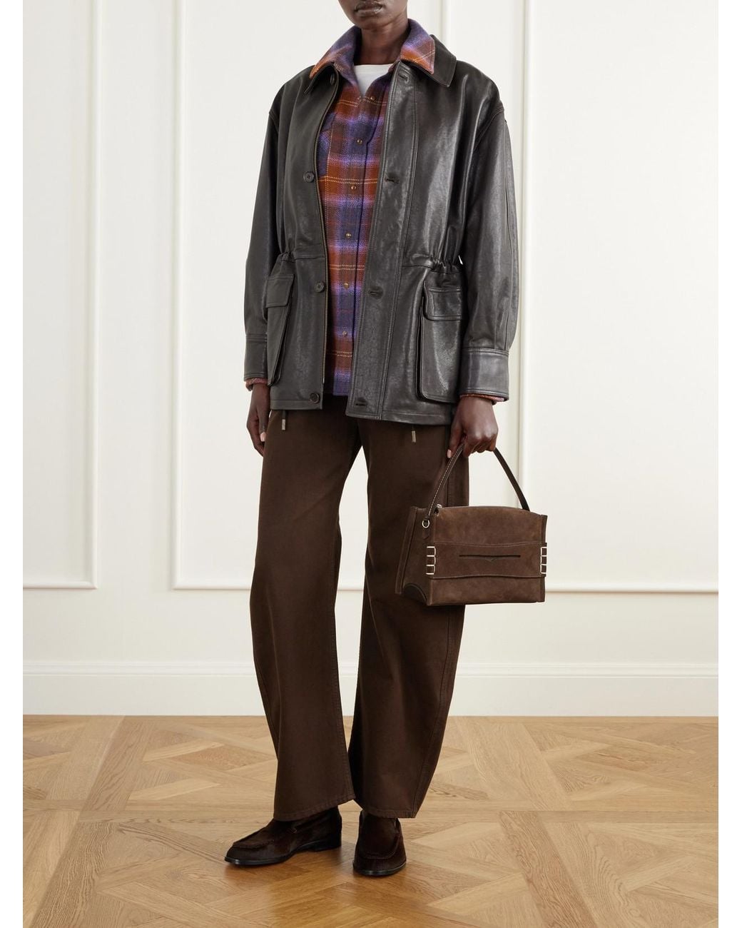 God's True Cashmere Red Vulcan Checked Cashmere Shirt