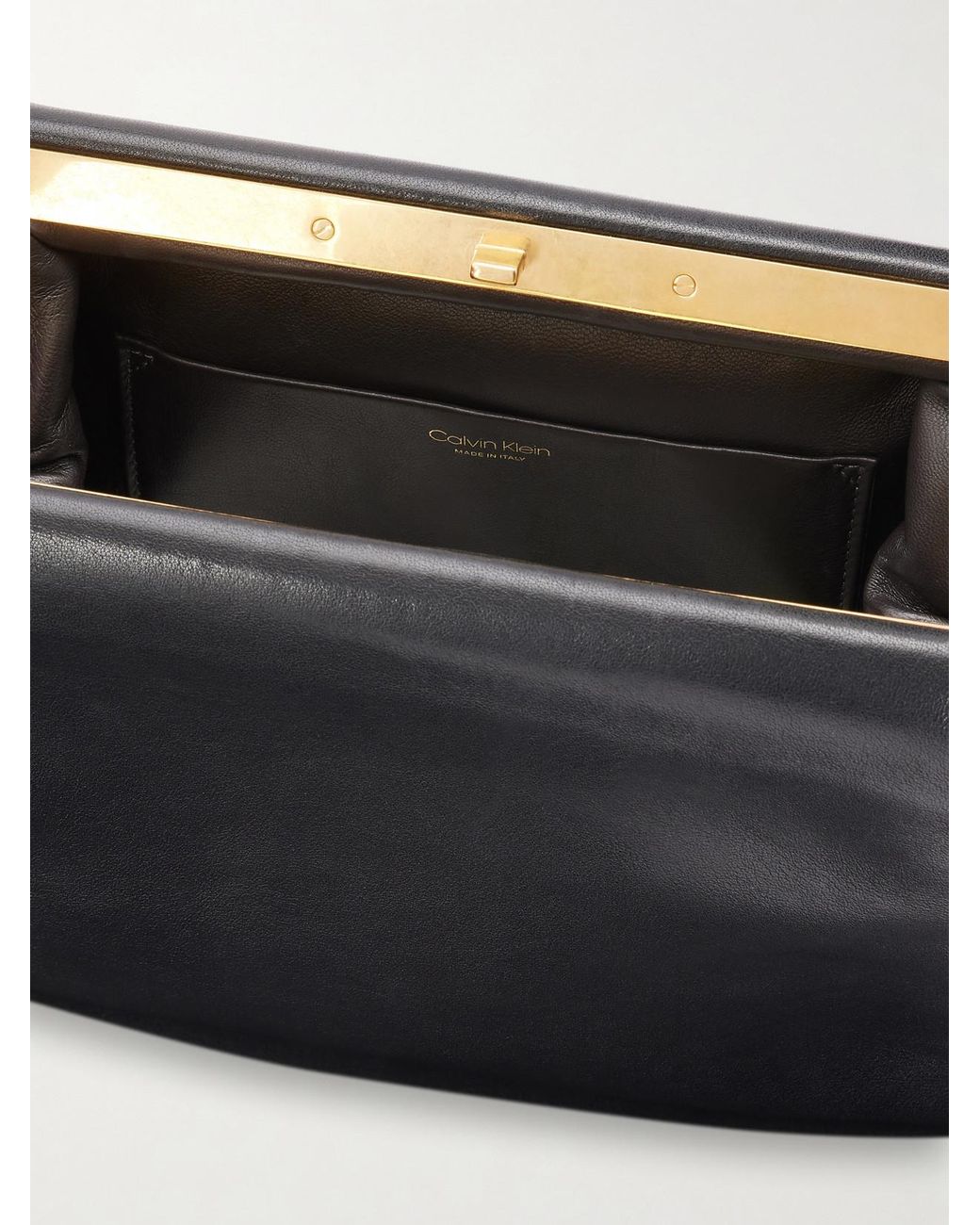 Calvin Klein Black Tina Small Leather Shoulder Bag