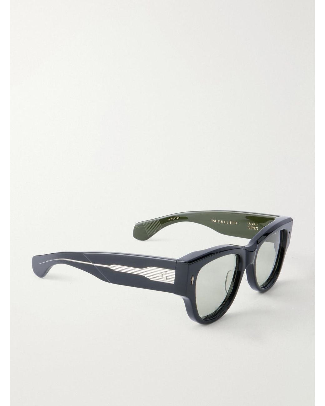 Jacques Marie Mage Black Chelsea Square-Frame Acetate Sunglasses