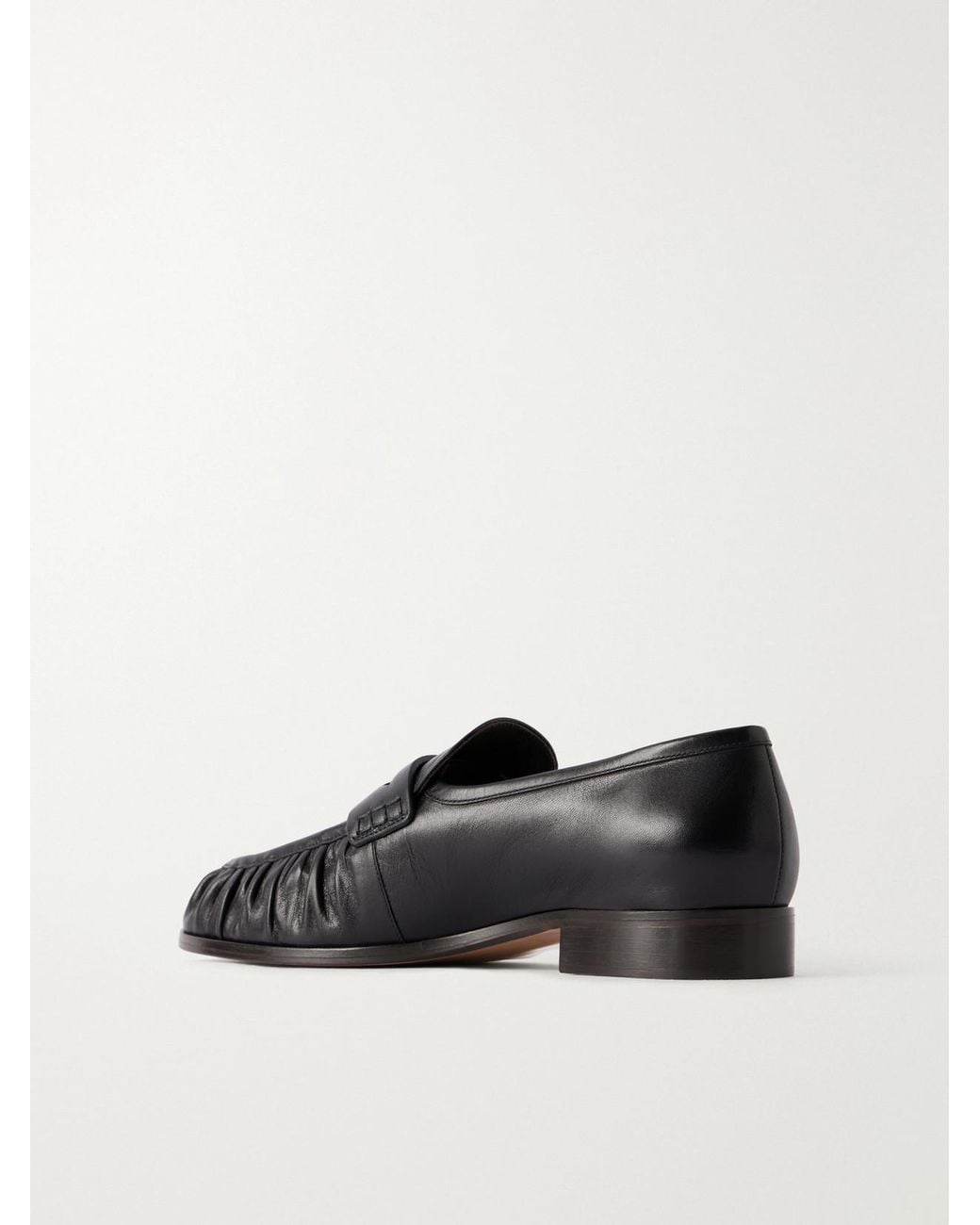 Emme Parsons Black Girona Leather Penny Loafers