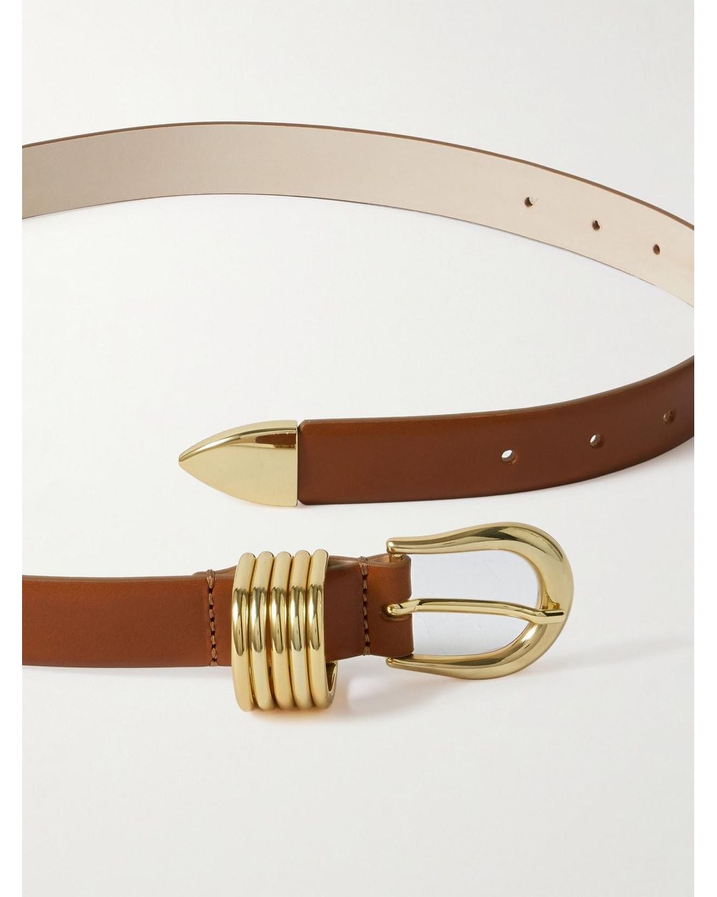 DEHANCHE Brown Hollyhock Leather Belt