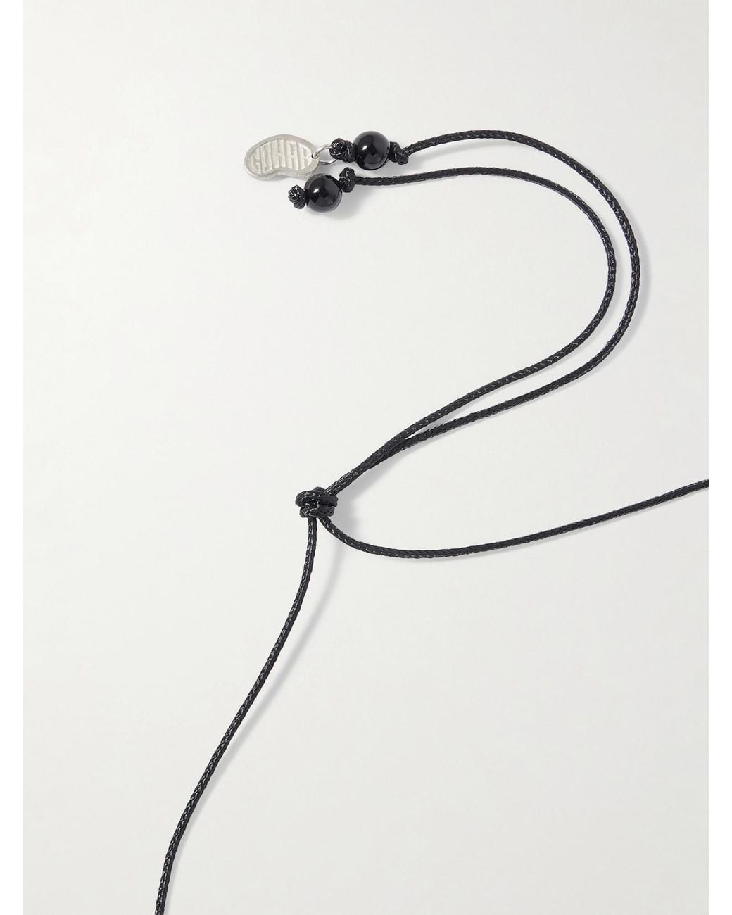 Gohar World White Host Porcelain, And Cord Necklace