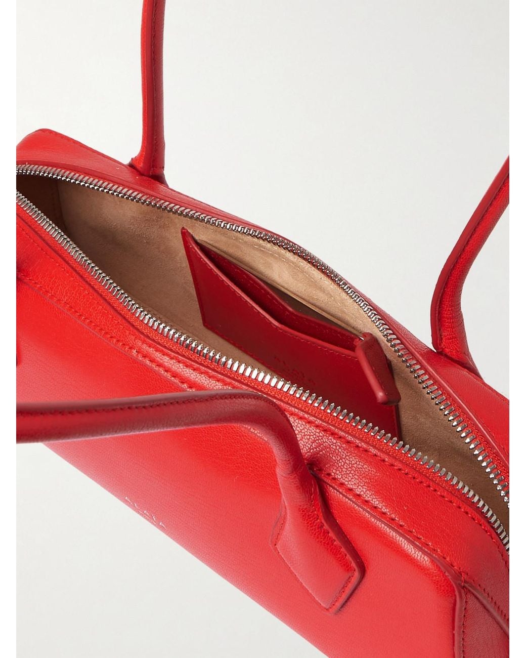 Alaïa Red Le Teckel Small Leather Shoulder Bag