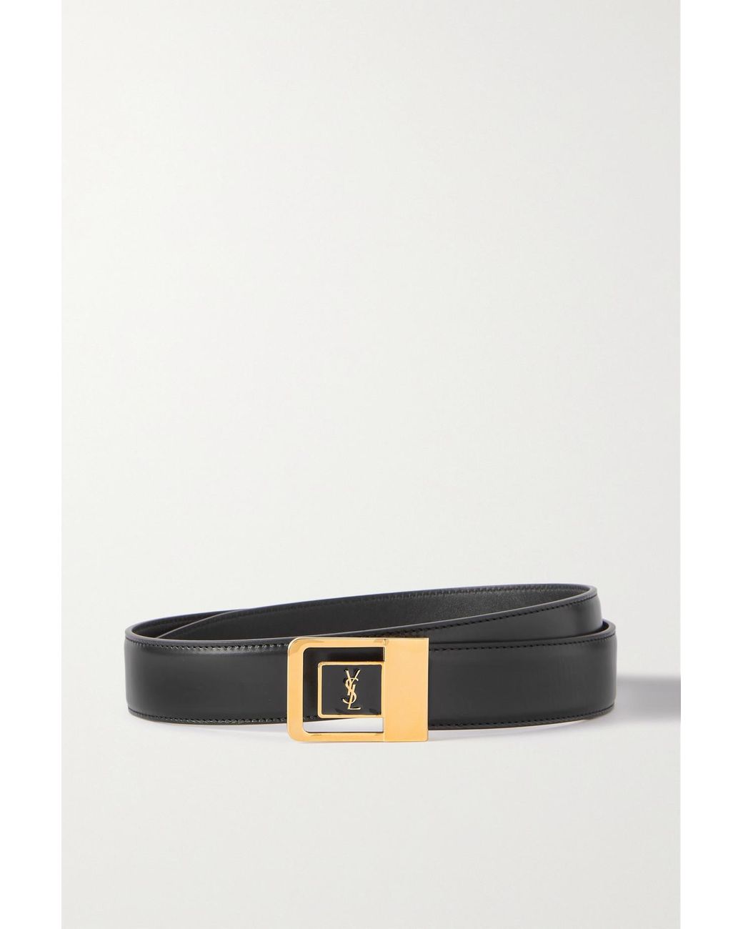 3cm female buckle embossed leather belt - Saint Laurent - Women