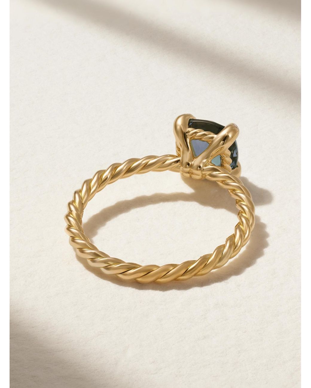 David Yurman Natural Chatelaine 18-Karat, Topaz And Diamond Ring