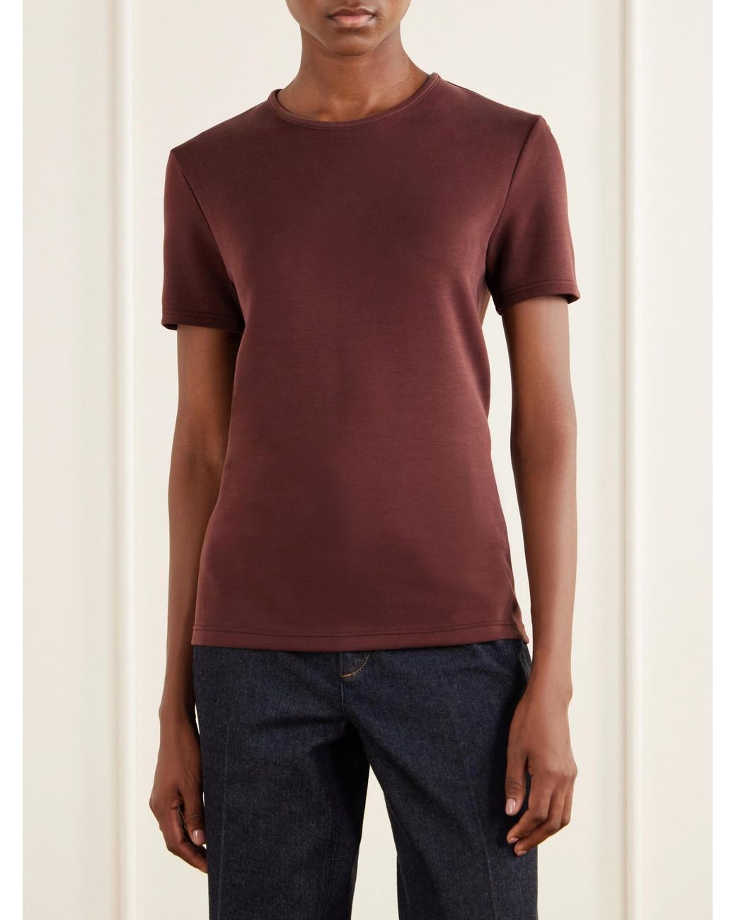 Tibi Red Jersey T-Shirt