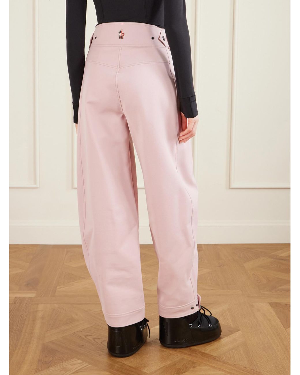 Moncler Pink Tech-Twill Tapered Ski Pants