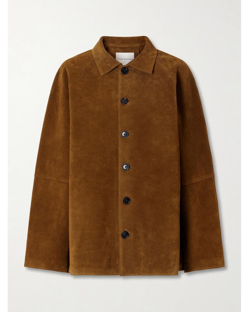 Studio Nicholson Brown Bowe Suede Jacket