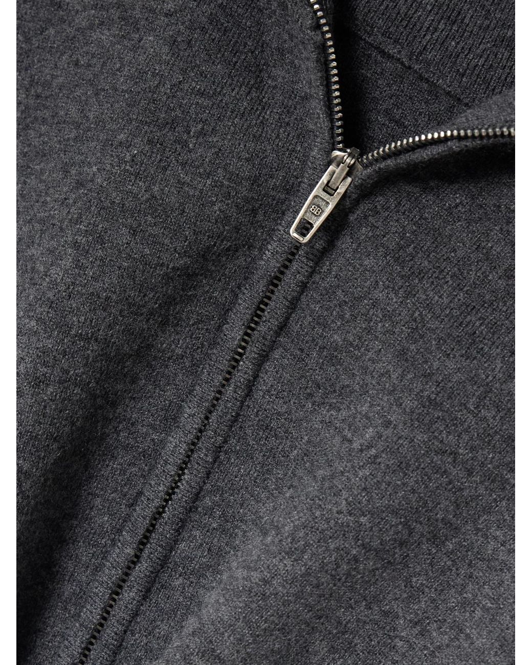 Balenciaga Gray Back-To-Front Wool-Blend Turtleneck Sweater