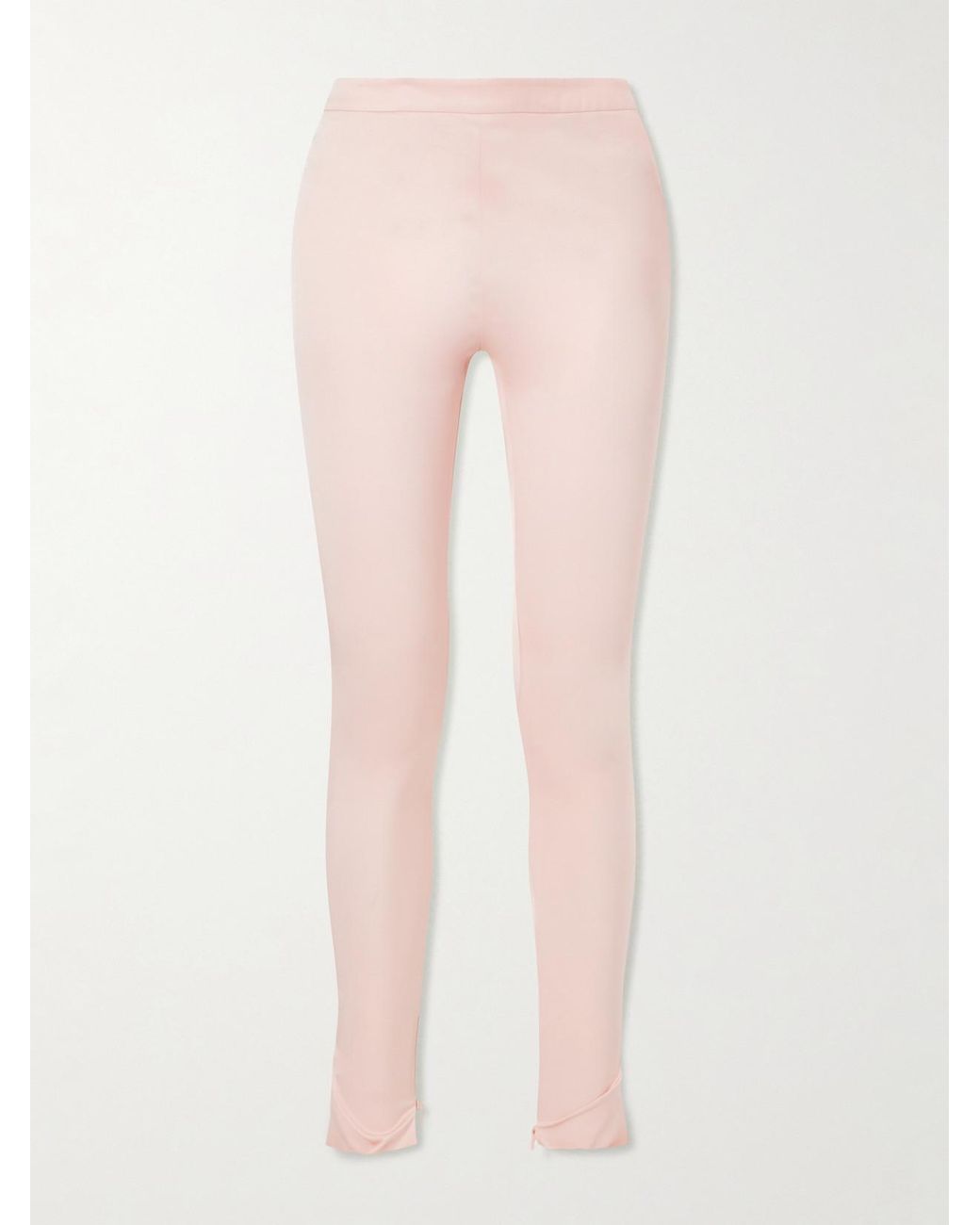 Gucci Pink Silk-Blend Faille Skinny Pants