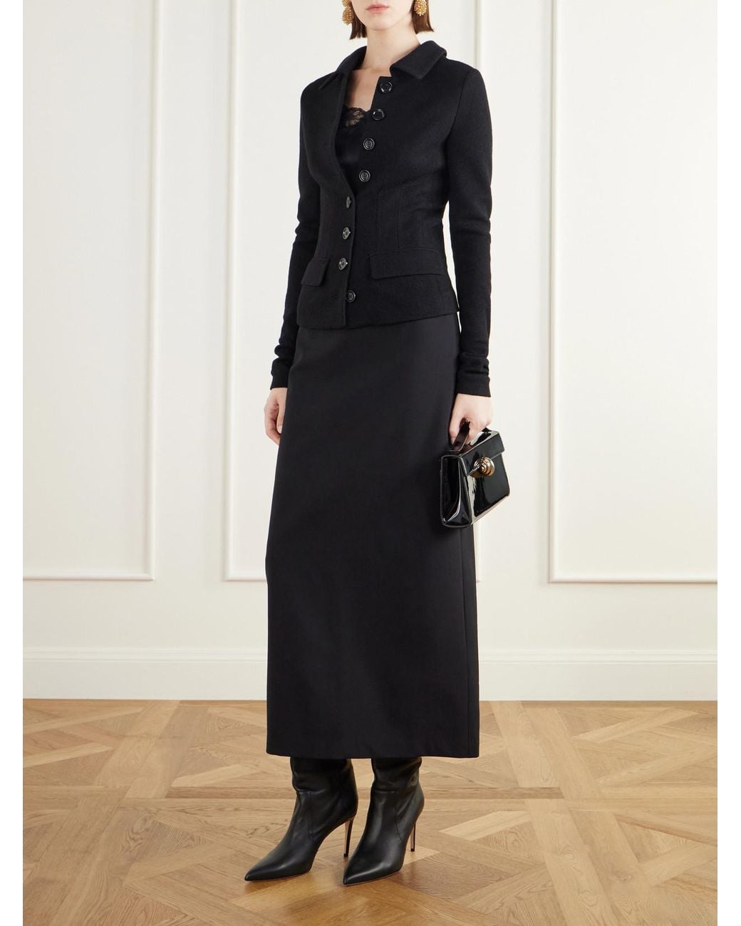 Dolce & Gabbana Blue Darted Wool-Felt Jacket