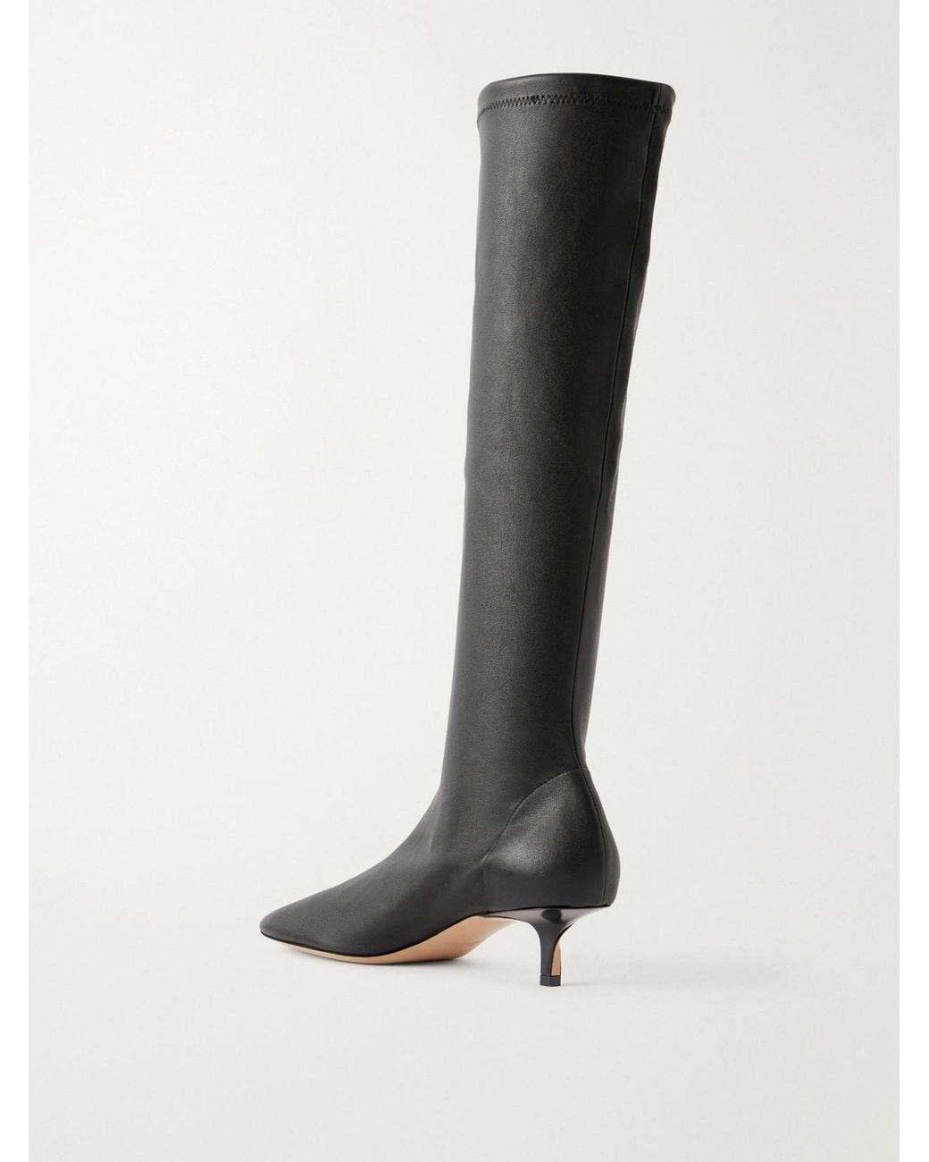 Jacquemus Black Collant 45 Leather Knee Boots