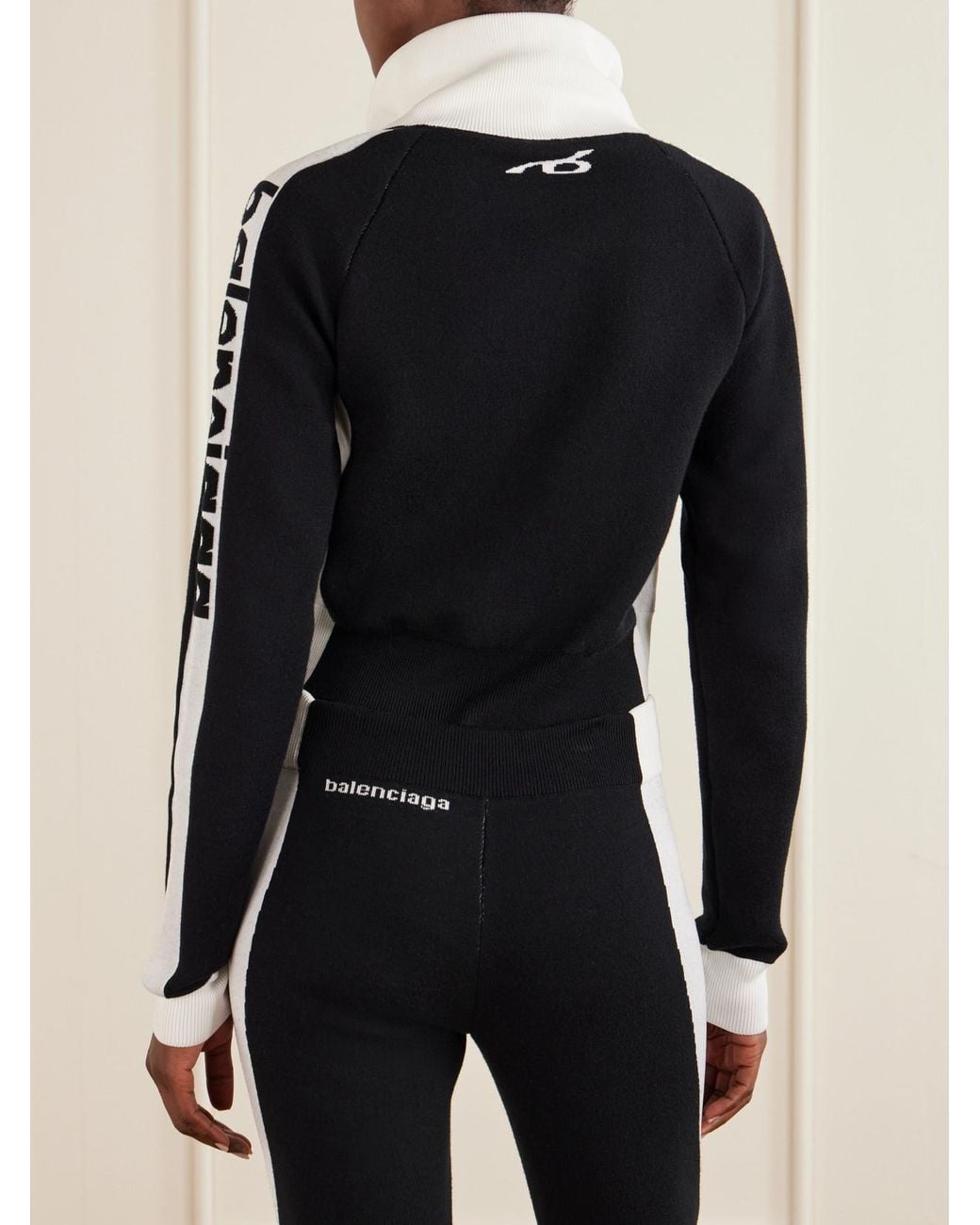 Balenciaga Black Cocoon Knitted Zip-Up Sweater