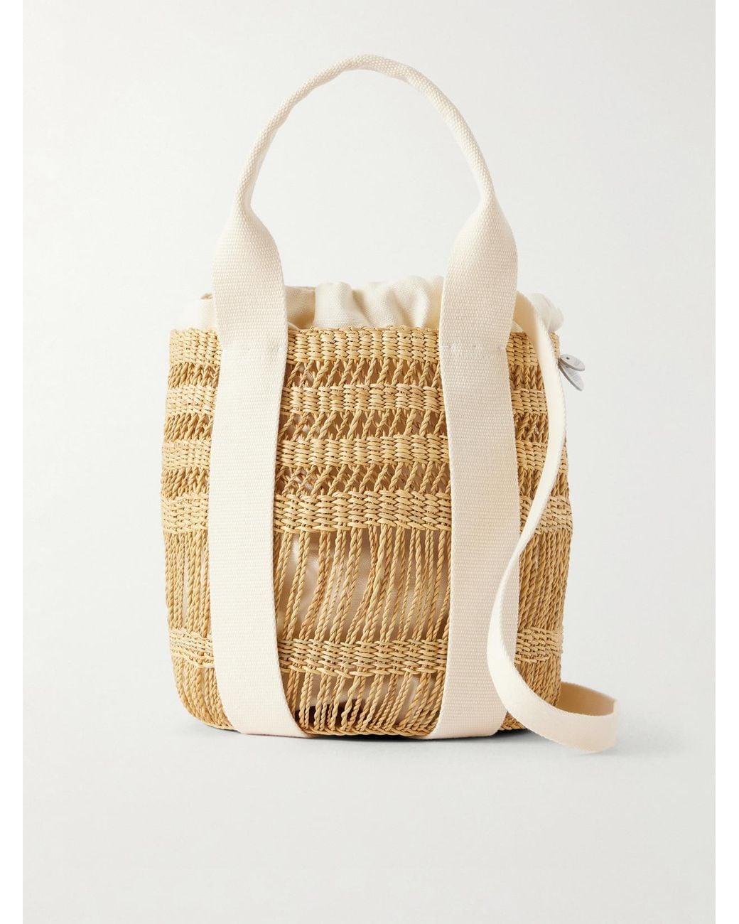 Muuñ Natural Mixy Raffia Bucket Bag