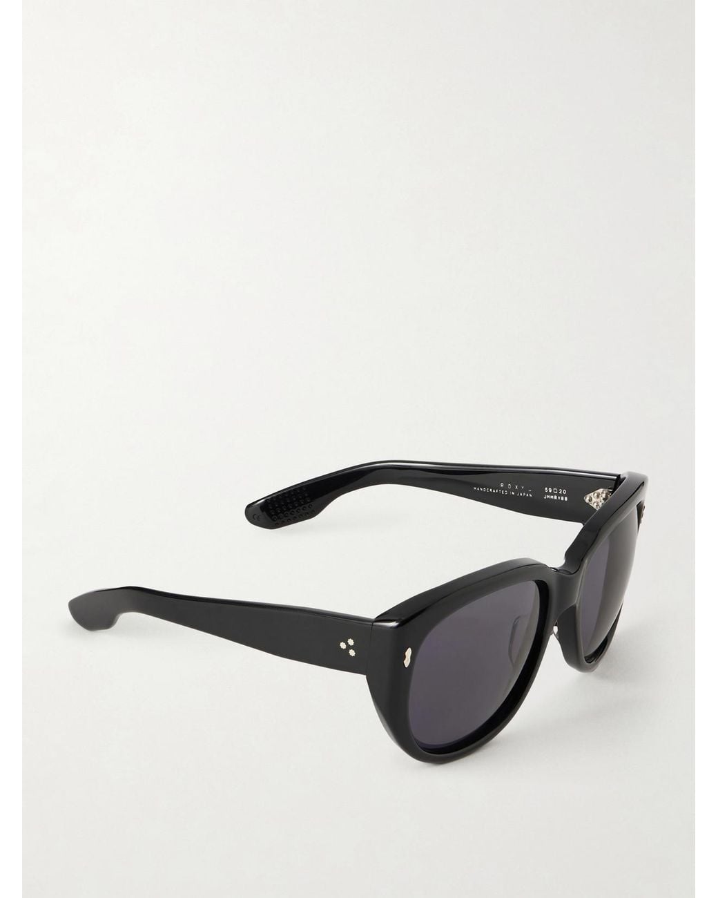 Jacques Marie Mage Black Roxy Round-Frame Acetate Sunglasses