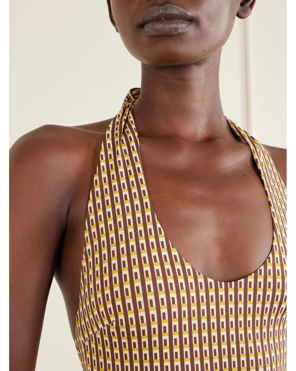 Sir Natural Cooper Printed Halterneck Swimsuit