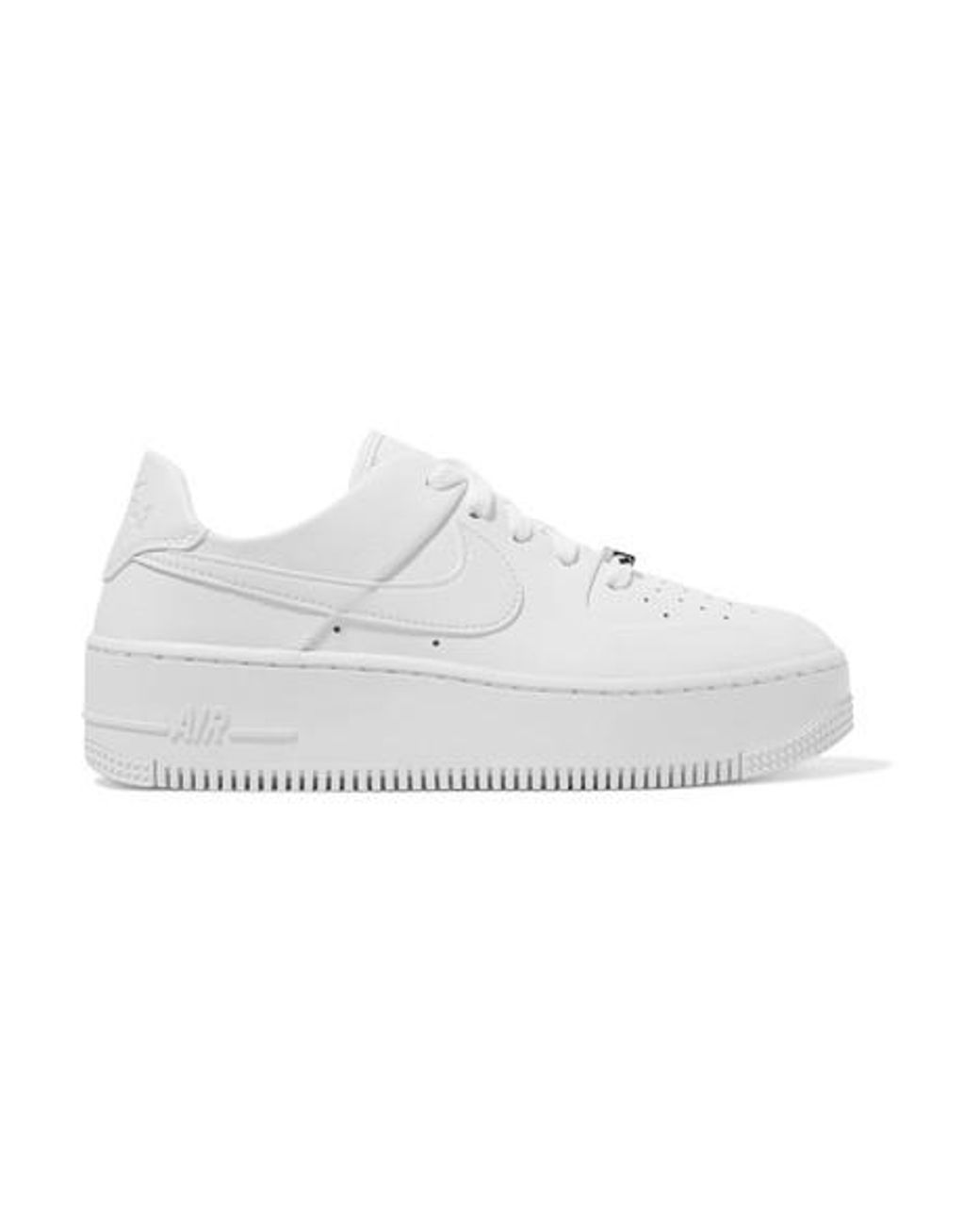 Nike Air Force 1 Sage Textured-leather Sneakers in White | Lyst