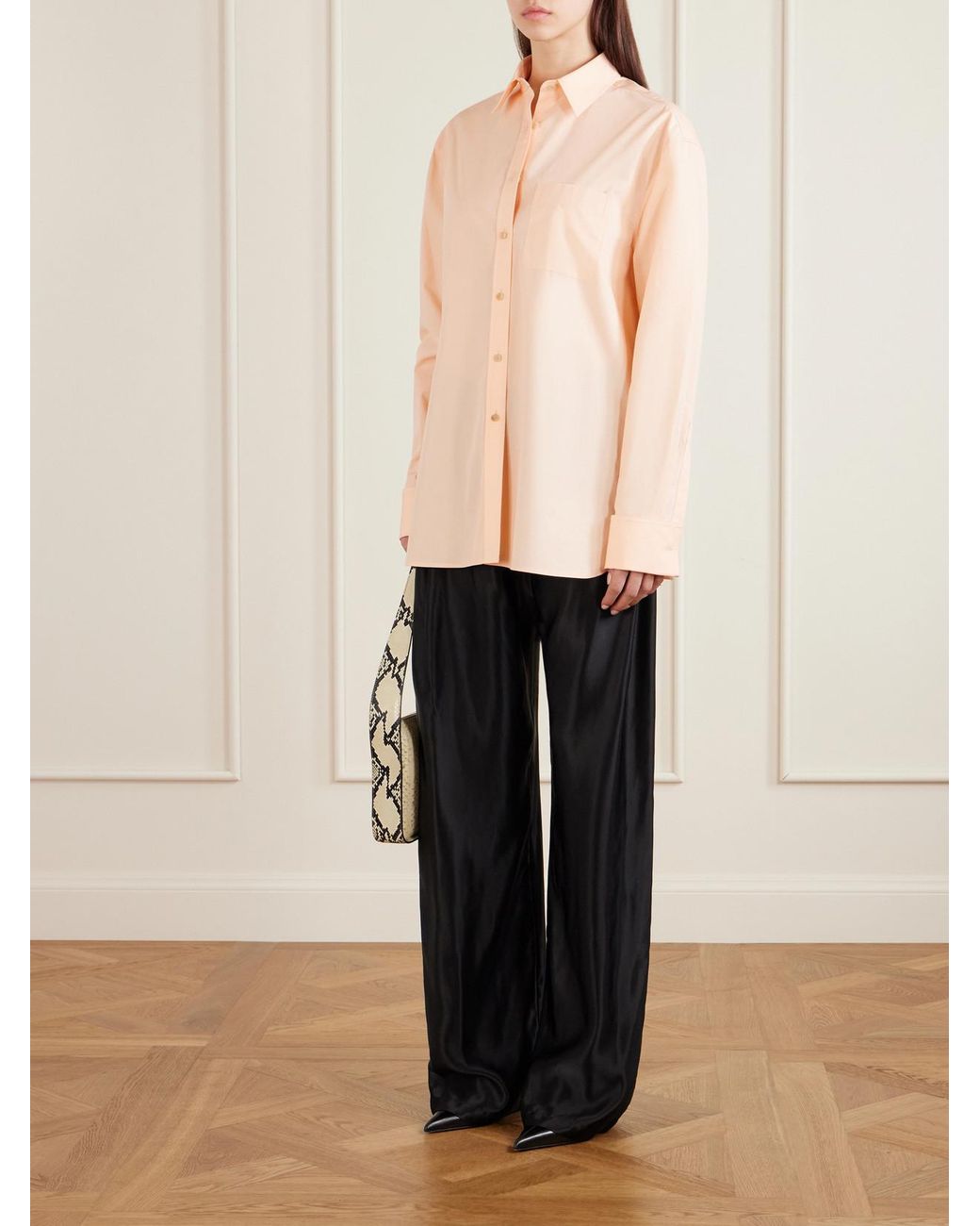 Khaite Natural Newton Cotton-Poplin Shirt