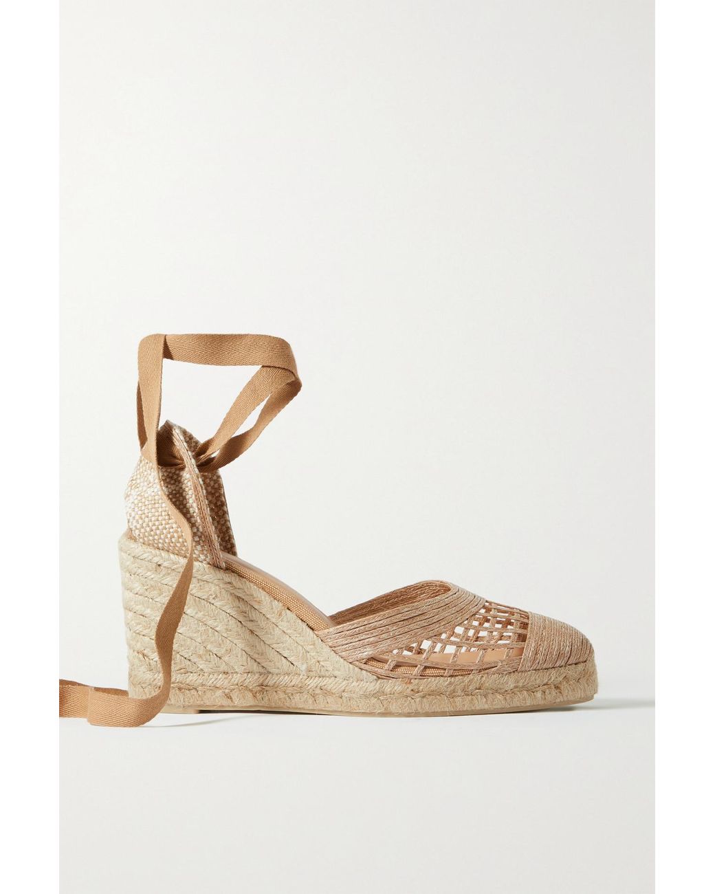 Castañer + Net Sustain Caracas Raffia Wedge Espadrilles in Natural | Lyst