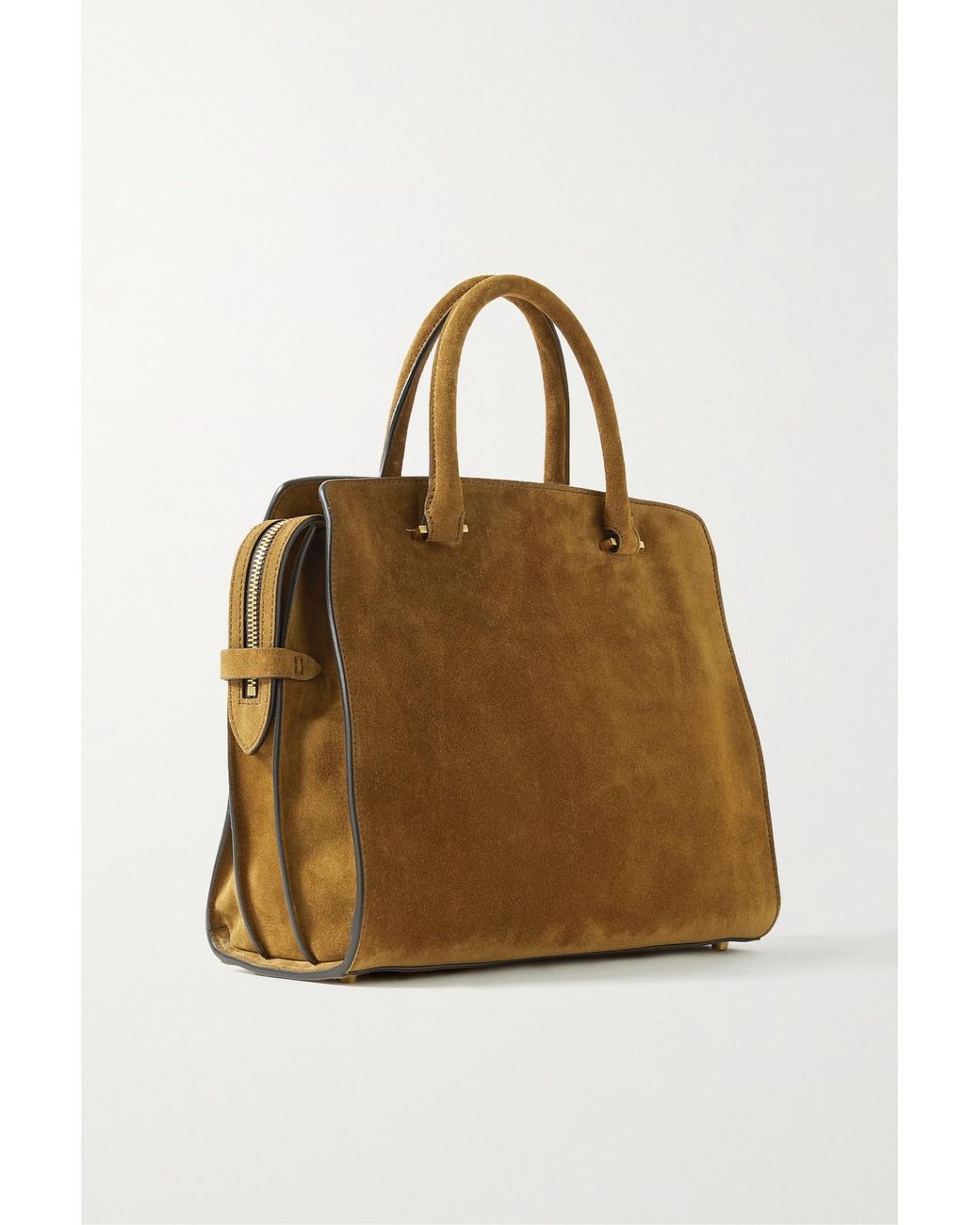 Metier Brown Private Eye Slim Suede Tote
