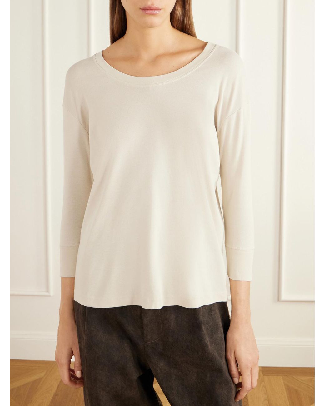 Lauren Manoogian Natural Pima Cotton-Jersey T-Shirt