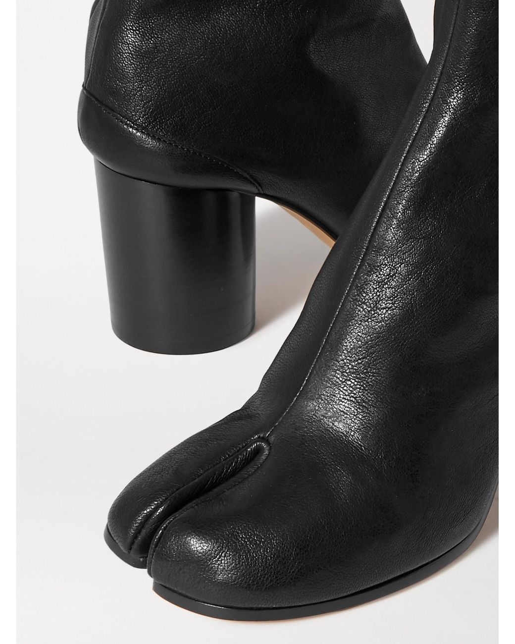 Maison Margiela Black Tabi Split-Toe Leather Ankle Boots