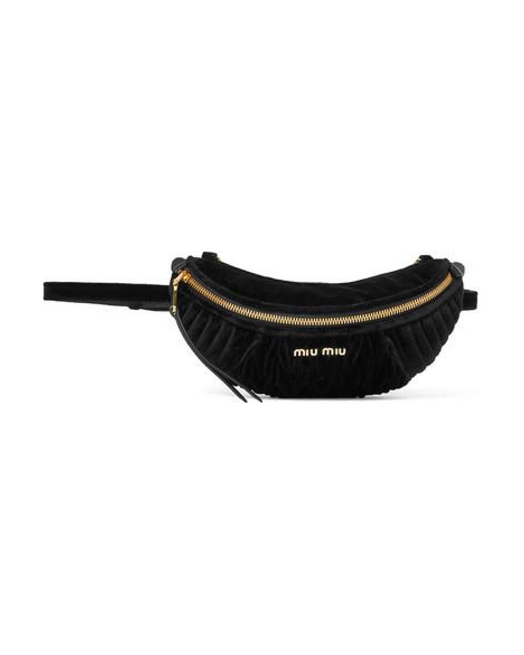 Miu Miu Convertible Matelass Velvet Belt Bag in Black Lyst