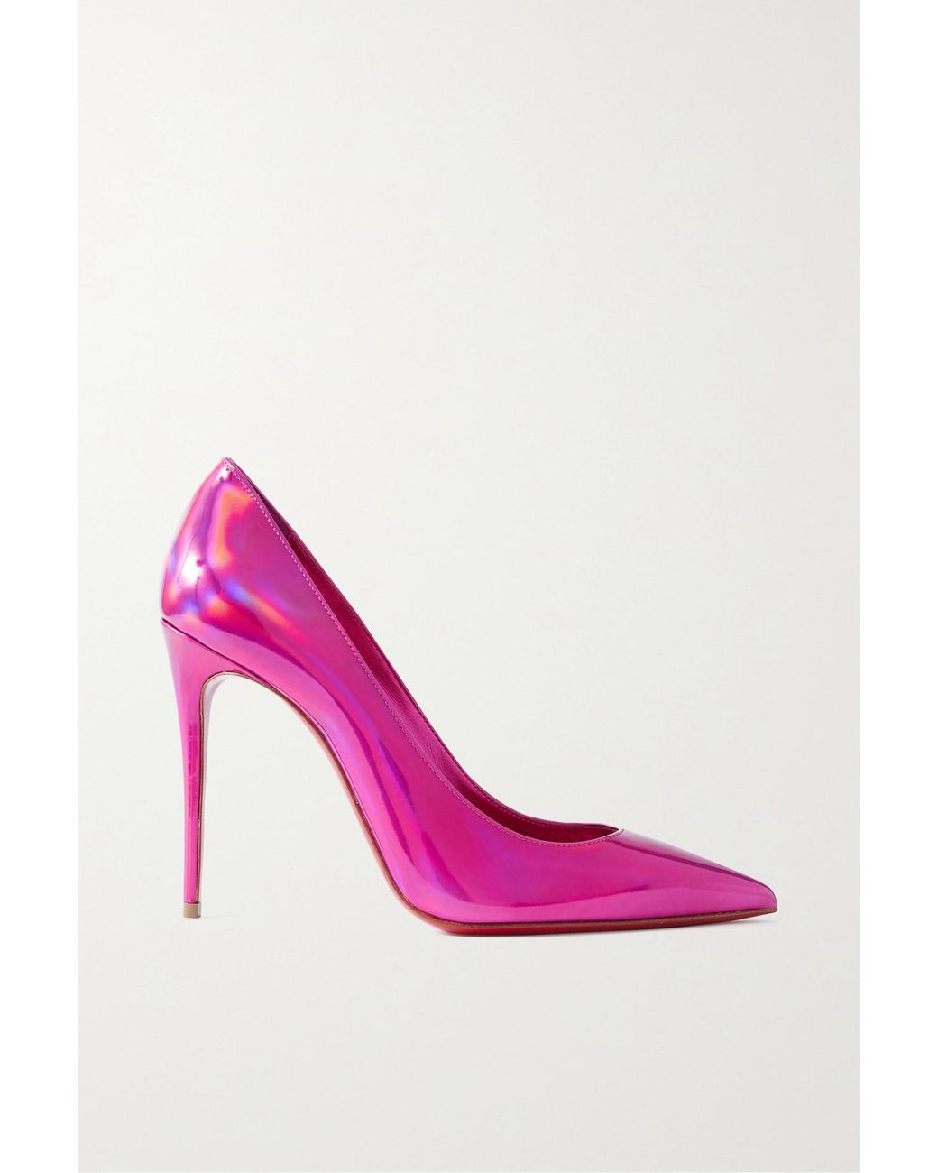 Christian Louboutin Kate 100 Pumps Aus Changierendem Leder in Pink | Lyst AT
