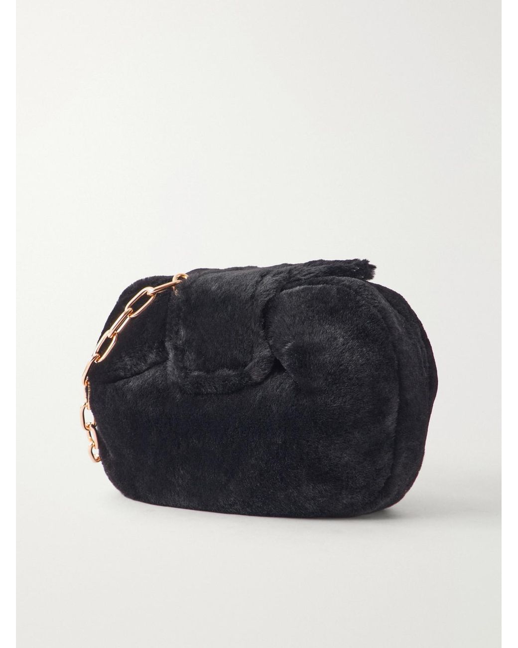 Gabriela Hearst Blue Soft Demi Shearling Clutch