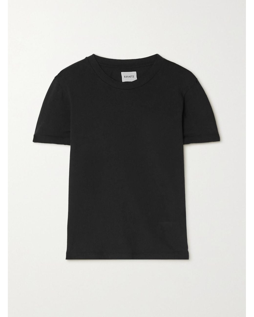 Khaite Black Emmylou Cotton-Jersey T-Shirt