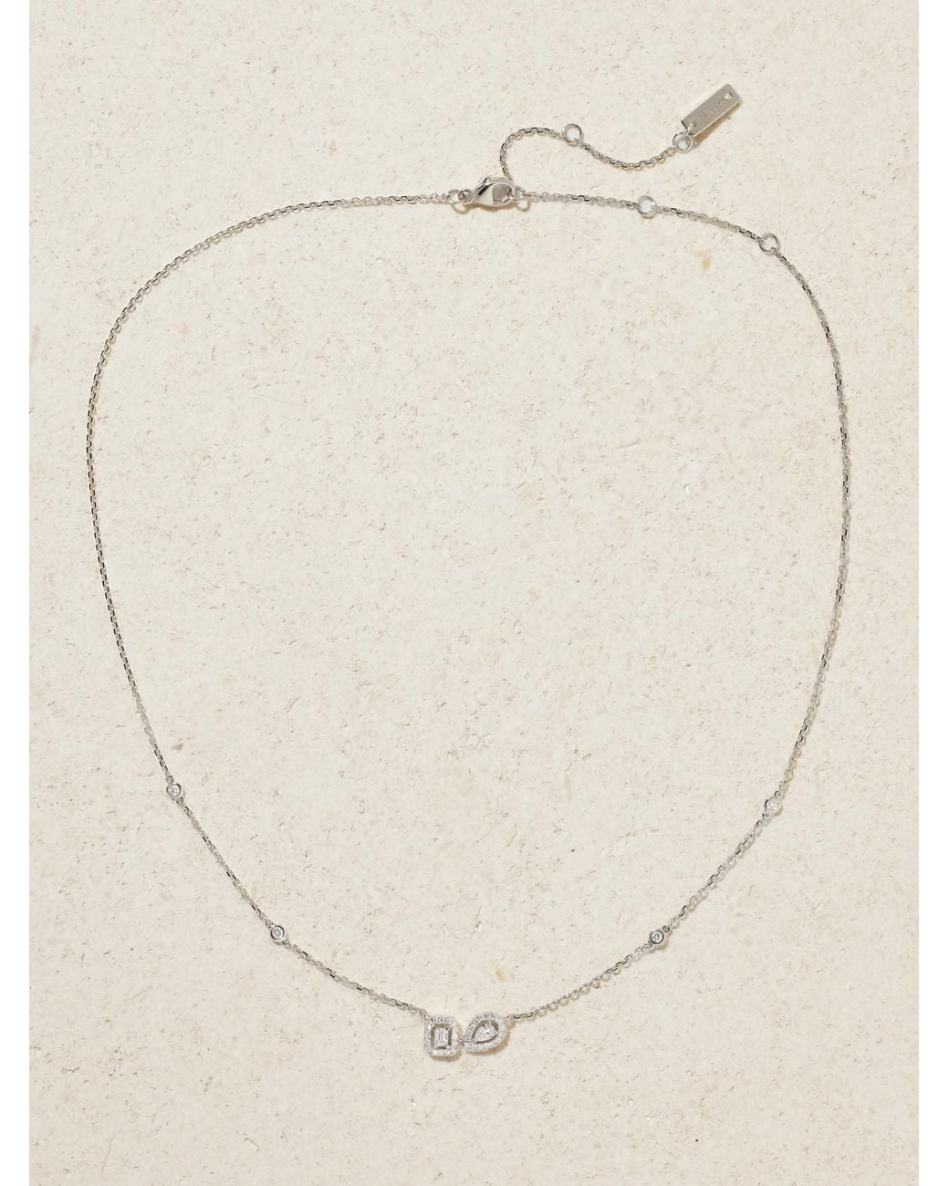 Messika Natural My Twin 18-Karat Diamond Necklace