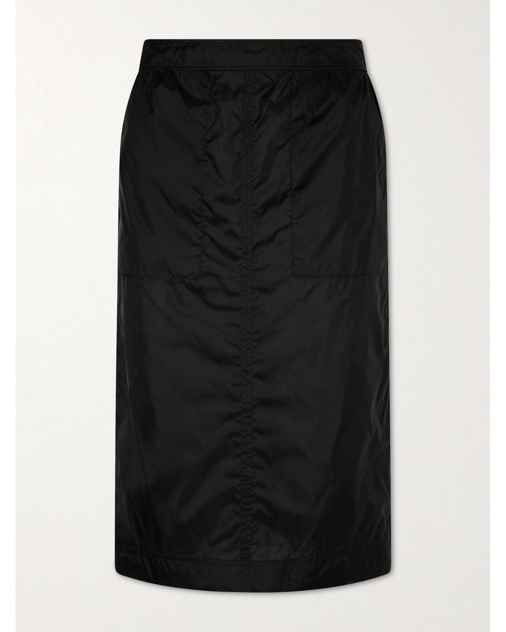 Saint Laurent Black Woven Midi Skirt