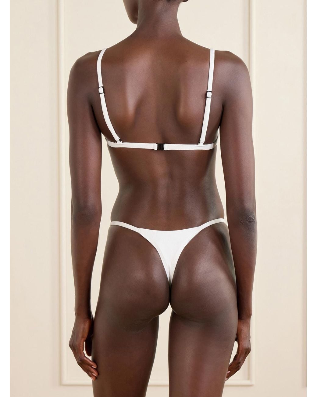Matteau White Très Petite Crinkled Bikini Briefs
