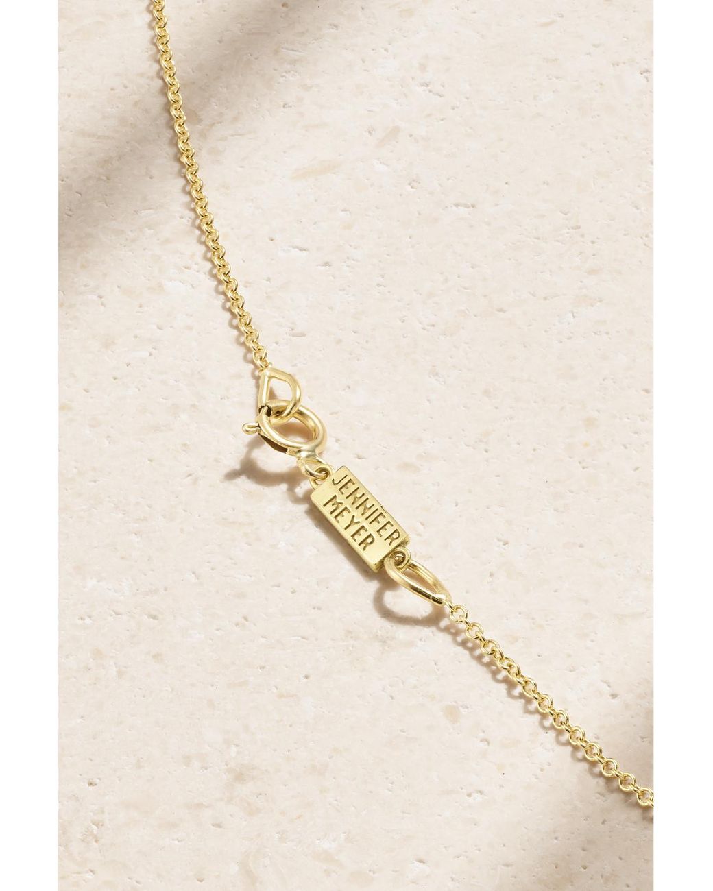 Jennifer Meyer Natural Mini Hamsa 18-Karat Emerald Necklace