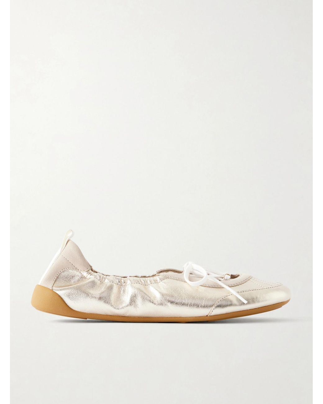 Chloé Natural Kick Metallic Leather Sneakers